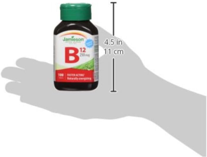 Jamieson Vitamin B12 (Methylcobalamin) 250mcg, 100 Tablets - görsel 4