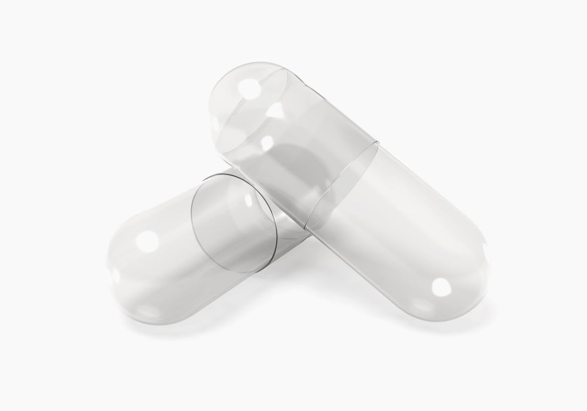Veggie Caps DR - 100% Vegetarian Capsules - Size "00" Bulk Clear Empty Delayed-Release Vcaps® - görsel 1