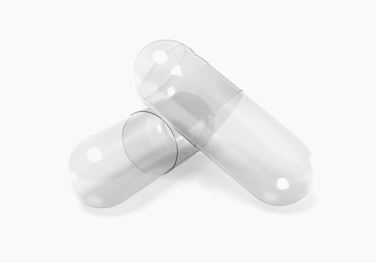 Veggie Caps DR - 100% Vegetarian Capsules - Size "00" Bulk Clear Empty Delayed-Release Vcaps® - görsel 1