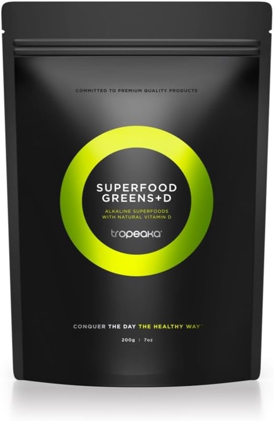 Tropeaka Superfood Greens + D – Organic Superfood Powder with Vitamin D for Energy, Immunity & Digestive Health - görsel 1