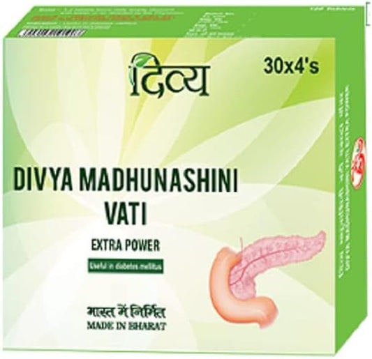 Patanjali Divya Madhunashini Vati Extra Power - 120 Tablets (30 Tab x 4)
