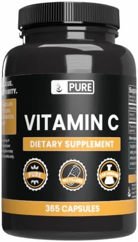 PURE ORIGINAL INGREDIENTS Vitamin C – 100 Capsules, No Additives or Fillers