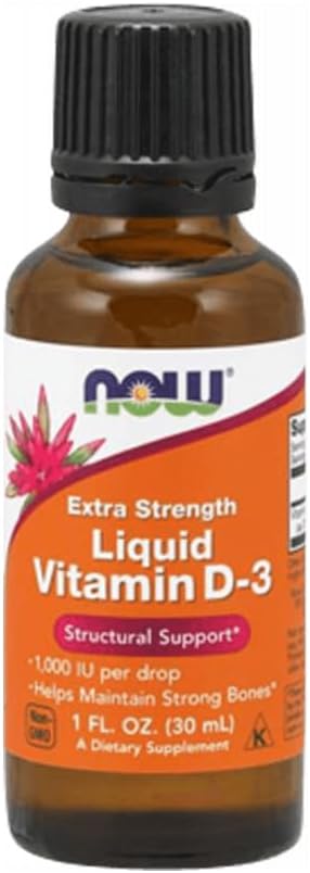 NOW Foods Vitamin D-3 Liquid, High Strength, 30 ml - görsel 1