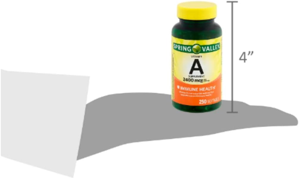 Spring Valley Vitamin A Supplement 2400 mcg, 250 Tablets - görsel 5
