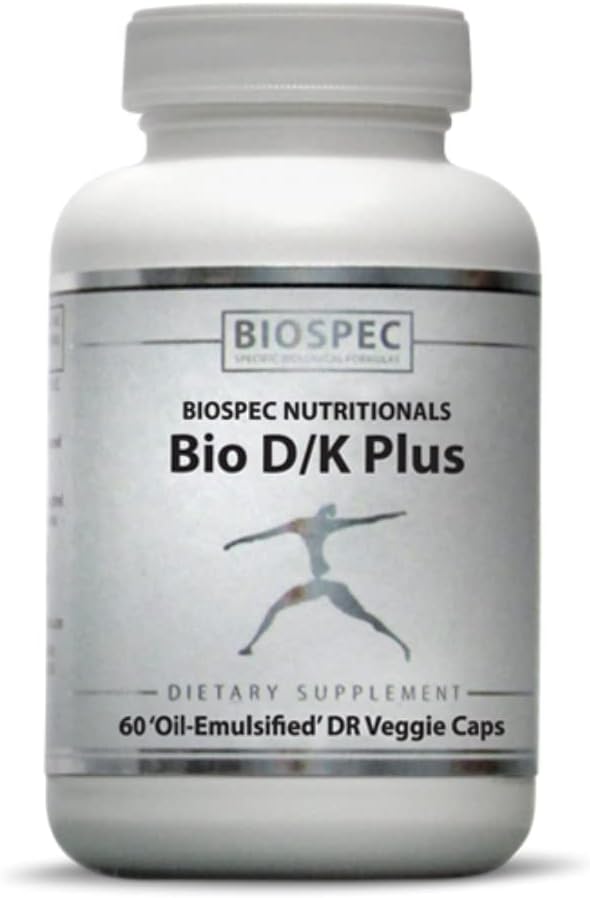 Bio D/K Plus - Vitamin D3 with K2 (MK-7) - 5000 IU D3 and 200 mcg K2 - Liposomal Base - 60 Capsules - görsel 1