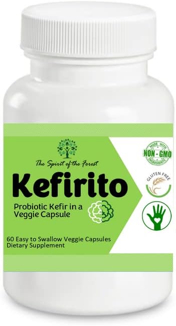 Kefirito Daily Symbiotic Formula – Probiotic + Prebiotic Daily Supplement, 60 Capsules - görsel 1