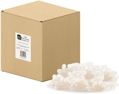 Empty Vegan Capsules Size 000 - 500 Count Clear HPMC Capsules