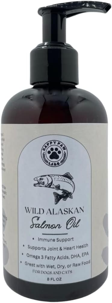 Pure Wild Alaskan Salmon Oil for Dogs & Cats – Omega-3 Supplement with EPA & DHA (237 ml)
