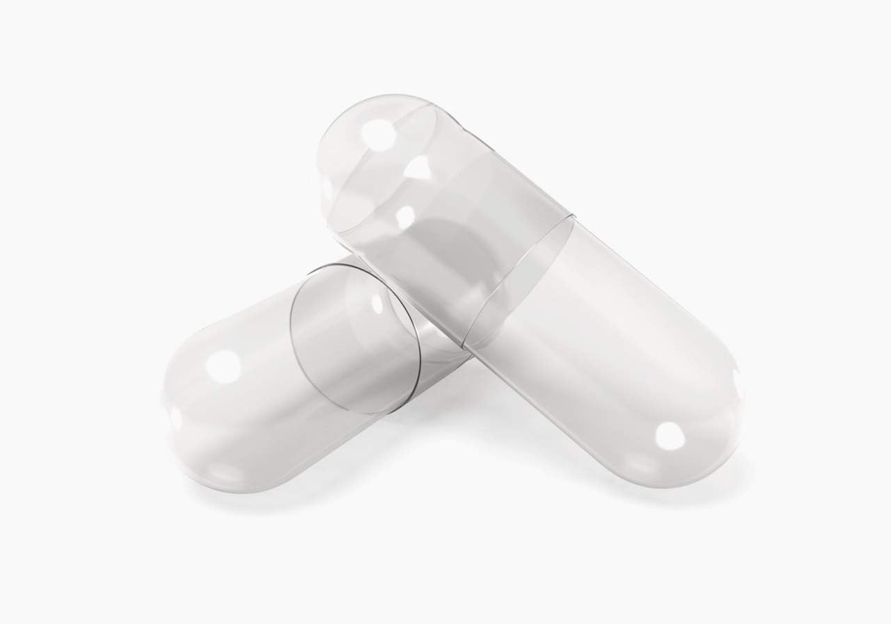 Veggie Caps DR - 100% Vegetarian Capsules - Size "00" Bulk Clear Empty Delayed-Release Vcaps® - görsel 2