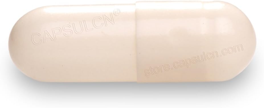 Empty Enteric Coated Capsules, 1000 pcs, Size 0, White, Joined - görsel 1