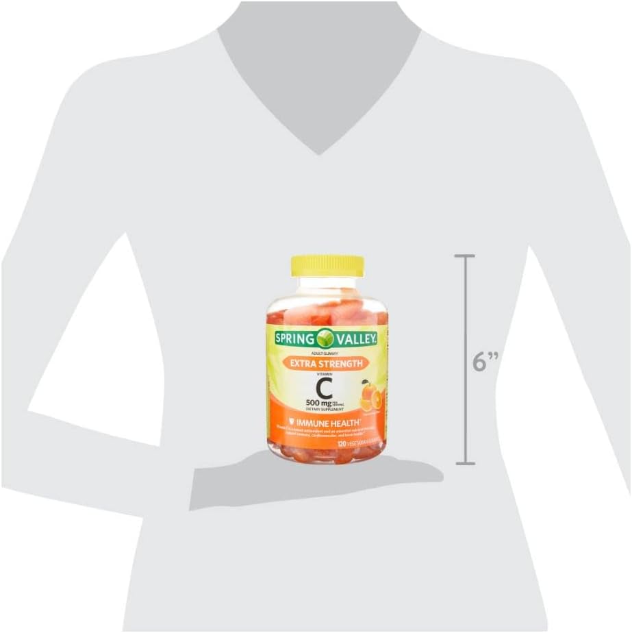 Spring Valley Extra Strength Vitamin C, 500 mg Vegetarian Gummies, 120 Count - görsel 2