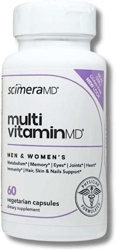 ScimeraMD® MultivitaminMD Full-Spectrum Multivitamin Food Supplement with Minerals, Antioxidants & Superfoods for Metabolism, Joint, Hair, Skin & Nail Support, 60 Capsules - görsel 1