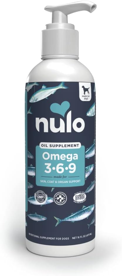 Nulo Omega 3-6-9 Fish Oil for Dogs and Puppies, Supports Skin & Coat Health, Joint Health, Heart Health, 473 ml - görsel 1