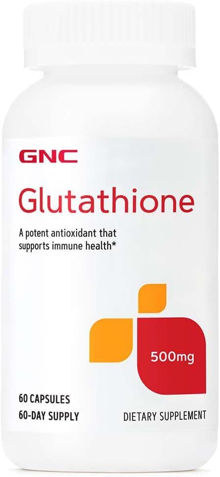 GNC Glutathione 500mg, 60 Capsules – Supports Immune Health - görsel 1