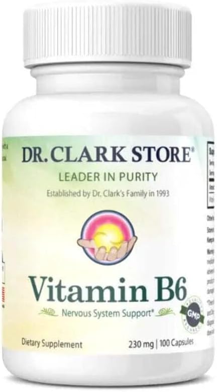 Dr Clark Vitamin B6 Supplement, 230 mg, 100 Capsules - görsel 1
