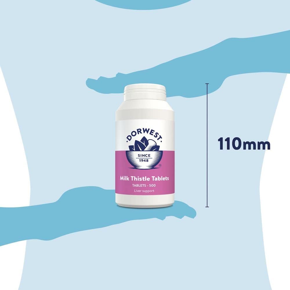 Dorwest Herbs Milk Thistle Tablets – Liver Support for Cats and Dogs (500 Tablets) - görsel 4