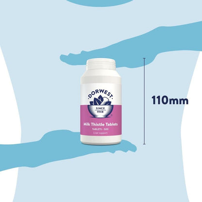 Dorwest Herbs Milk Thistle Tablets – Liver Support for Cats and Dogs (500 Tablets)