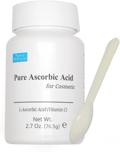 FOREST OF THE BORGES'S Pure Ascorbic Acid Cosmetic - 2.7 oz (76.5g) Vitamin C Powder for Face & Topical Uses