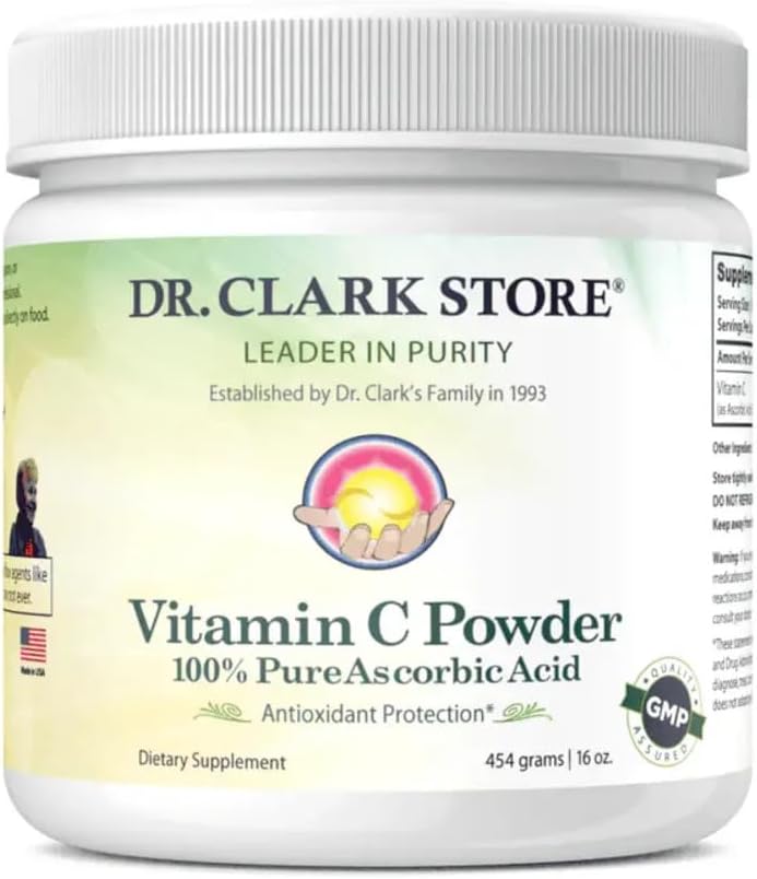Dr Clark Vitamin C Powder - Pure Ascorbic Acid, 454g - görsel 1