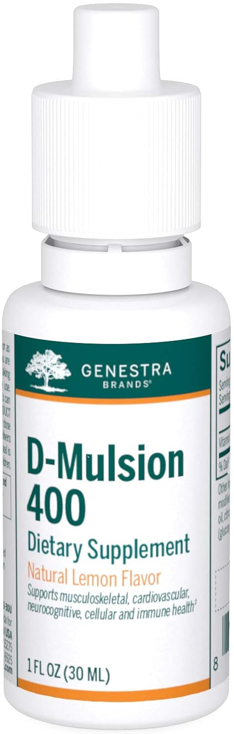 Genestra Brands D-Mulsion 400 - Liquid Vitamin D Supplement - Natural Lemon Flavour - 1,110 Servings - görsel 1