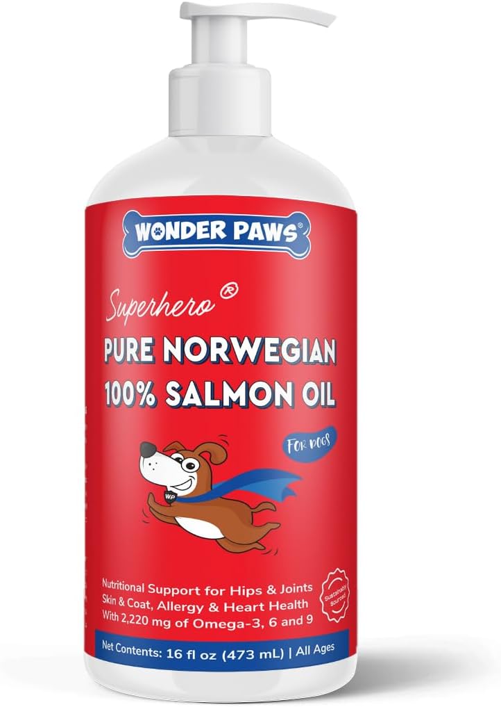 Premium Salmon Oil for Dogs – Pure Norwegian Salmon Oil High in Omega-3 EPA & DHA - Powerful Fish Oil for Dogs Skin & Coat, Hip & Joints, Allergies & Itchy Skin – Omega-3 Fish Oil for Dogs - 473 ml Liquid - görsel 1