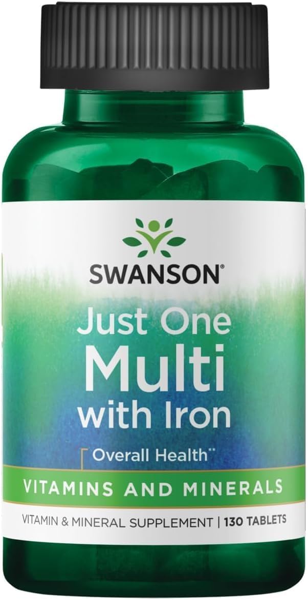 Swanson Century Formula Multivitamin with Iron - 130 Tablets - görsel 1