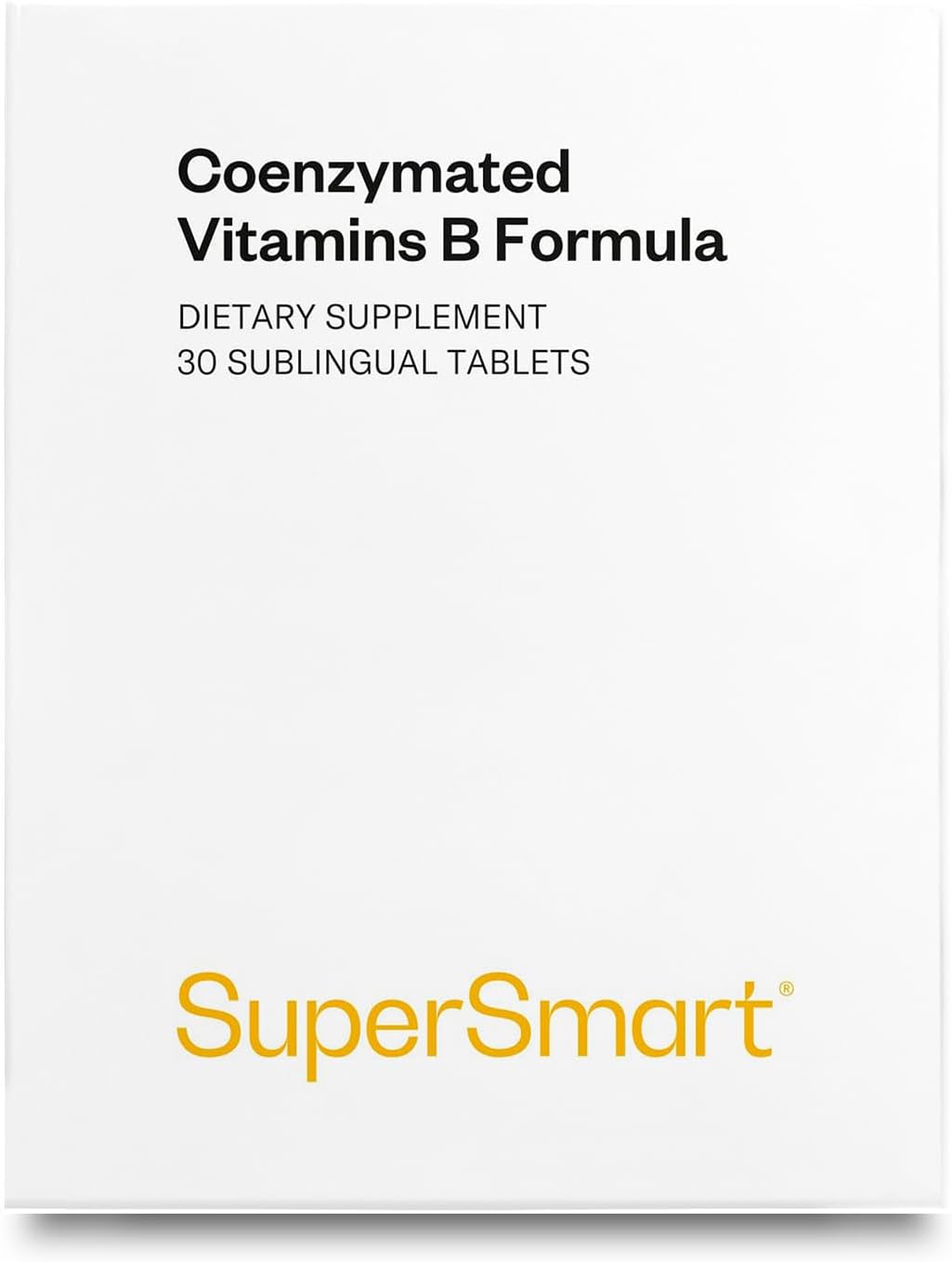 Supersmart Coenzymated B Formula - Active B Complex Supplement - 30 Sublingual Tablets - görsel 1