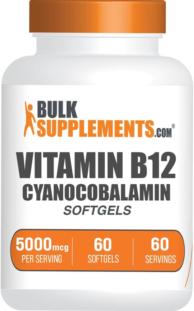 BulkSupplements.com Vitamin B12 5000 mcg Softgels - Cyanocobalamin - görsel 1