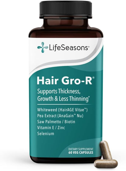 LifeSeasons Hair Gro-R - Hair Support Supplement - 60 Capsules