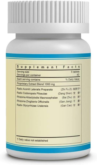 Fu Zi Li Zhong Pian - Midwarmer - 200 mg 200 Tablets