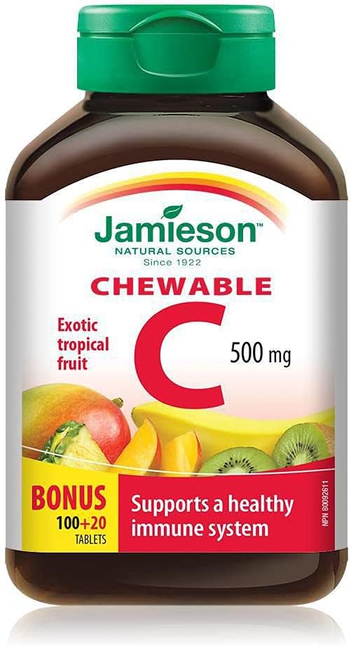 Jamieson Vitamin C Tropical Fruit 500mg Tablets, 120 Tablets - görsel 1