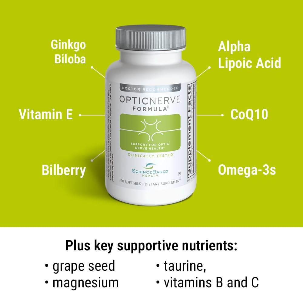 ScienceBased Health Optic Nerve Formula – Clinically Trialled Eye Supplement – 30-Day Supply - görsel 4
