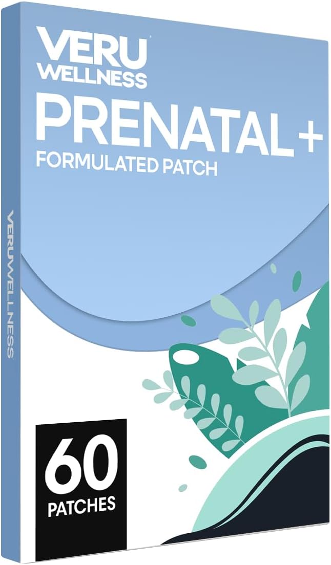 Veru Wellness Prenatal Plus Daily - Essential Multi Prenatal Folate, Calcium, Magnesium - Self Adhesive Patch (60 Patches) - görsel 1