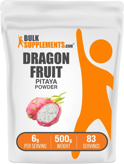 BulkSupplements.com Dragon Fruit Powder - Pink Pitaya Powder - Gluten-Free, 6g per Serving, 100g (3.5 oz)