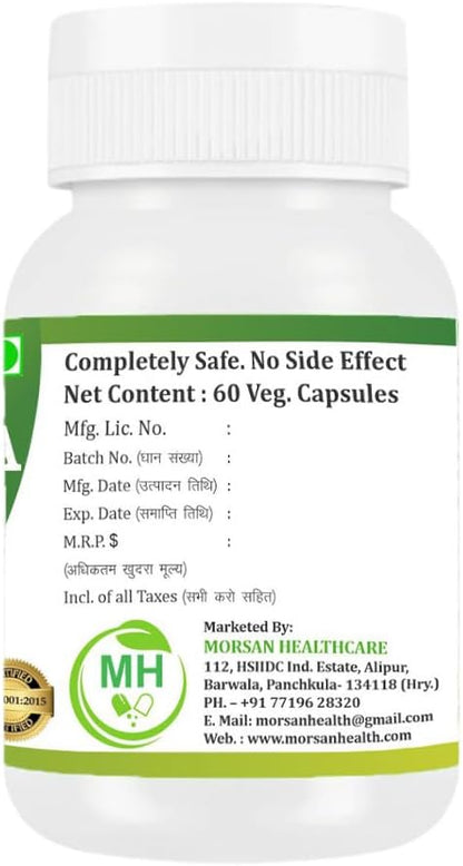 Morsan Health care Rauwolfia Serpentina (Sarpgandha) Capsules – 60 Veg Capsules, 500 mg Herbal Extract