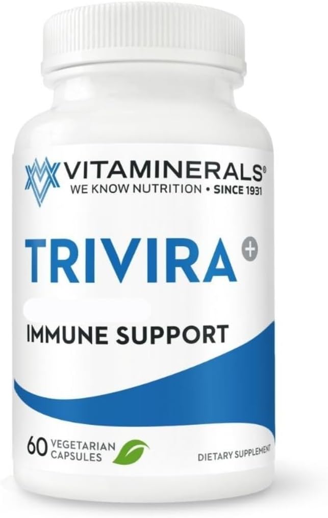 Vitaminerals® TRIVIRA | Vitamin C | Vitamin D3 | Zinc | Herbs | Prebiotics | 60 Vegetable Capsules - görsel 1