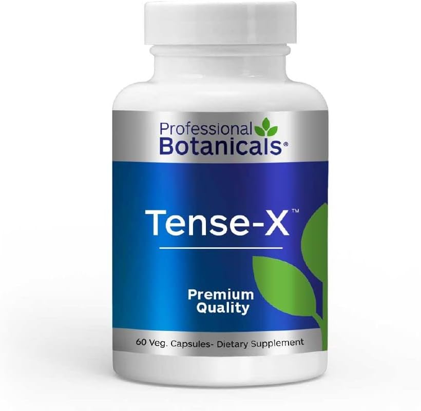 Professional Botanicals Tense-X - Natural Vegan Stress Support Supplement, 60 Vegetarian Capsules - görsel 1