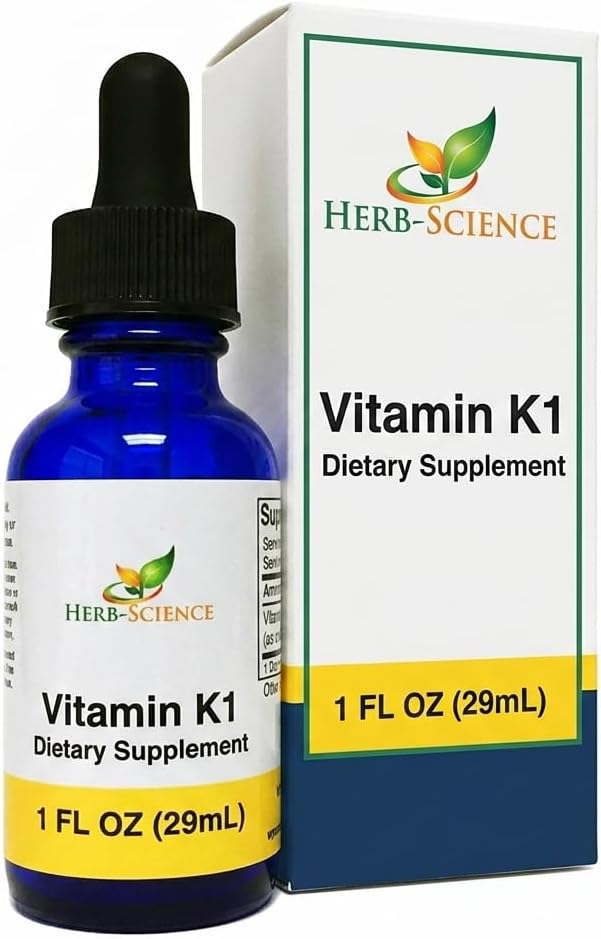 Herb-Science Vitamin K1 Drops - Cold-Processed Liquid Supplement, 30 ml (36 Servings) - görsel 1