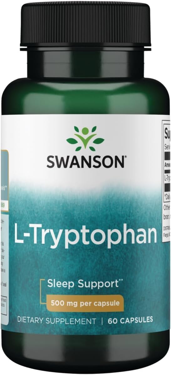 Swanson L-Tryptophan 500mg, 60 Capsules - görsel 1