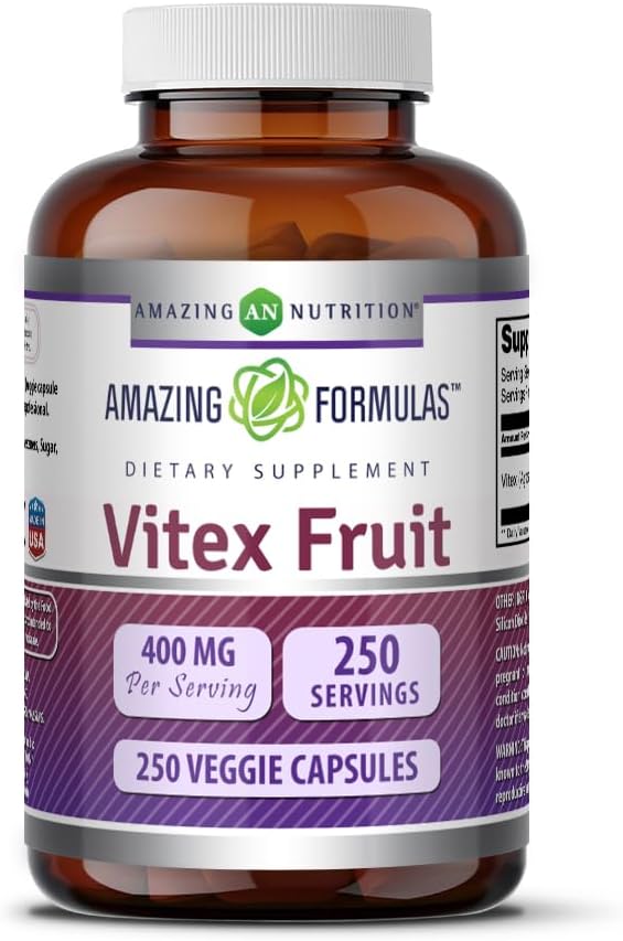 Amazing Formulae Vitex Fruit 400 mg – 250 Veggie Capsules - görsel 1