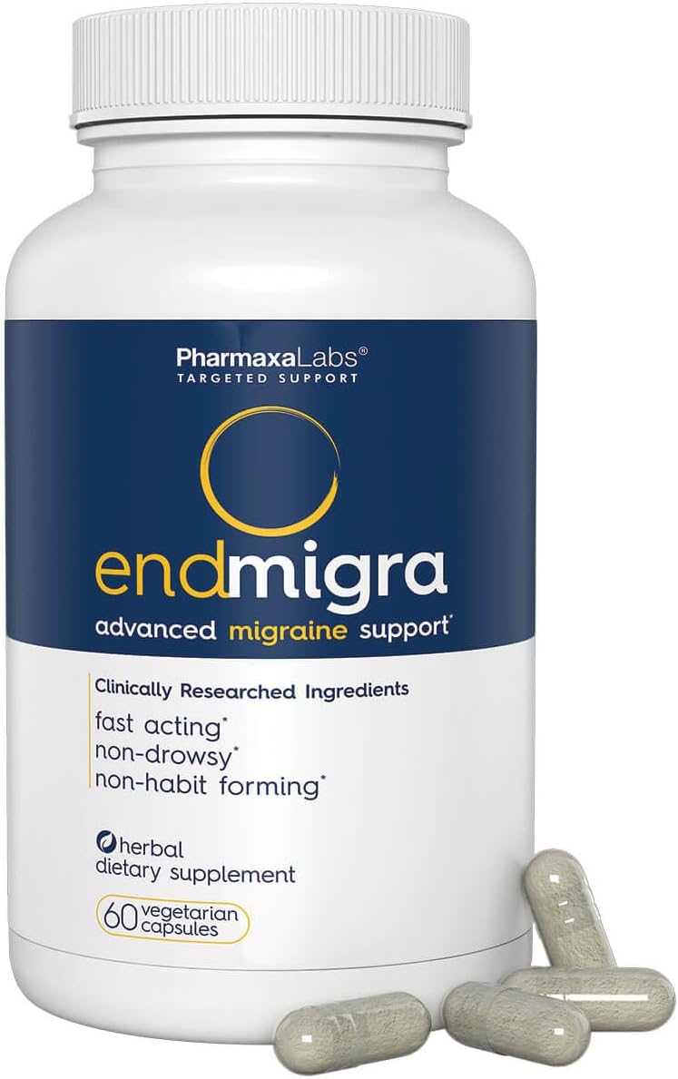 Endmigra Migraine Prevention & Relief Supplement - 60 Capsules - görsel 1