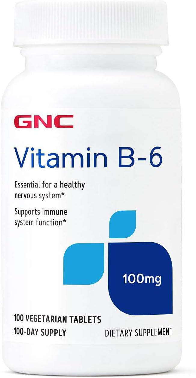 GNC Vitamin B-6 100mg | Supports Healthy Nervous System & Immune System Health | 100 Tablets - görsel 1