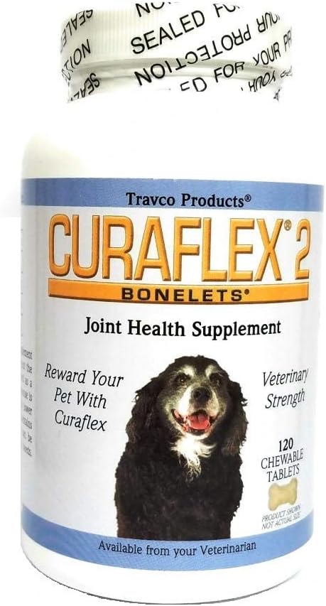 Curaflex 2 Bonelets - 120 Chewable Tablets for Dogs - Joint Supplement with Glucosamine - görsel 1