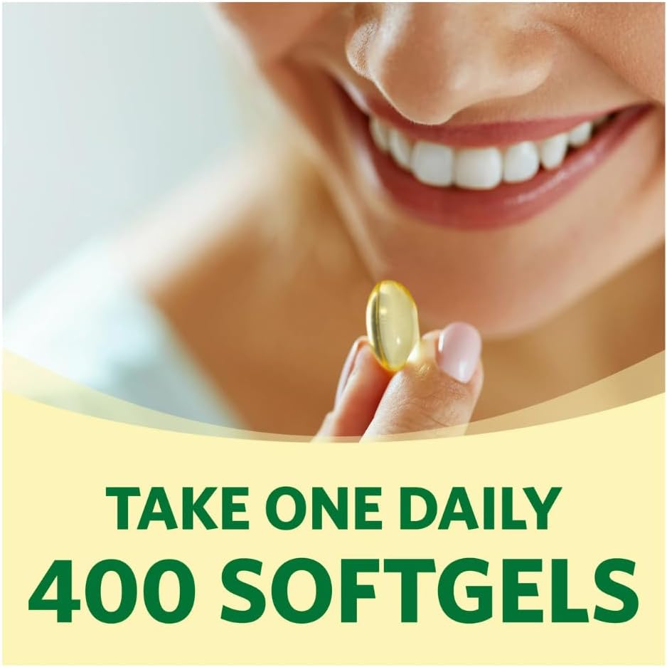 Vitamin D3 Spring Valley Soft gel capsule Capsules, 125 mcg (5,000 IU), 400 Count – with Gift Face Ice Roller - görsel 4