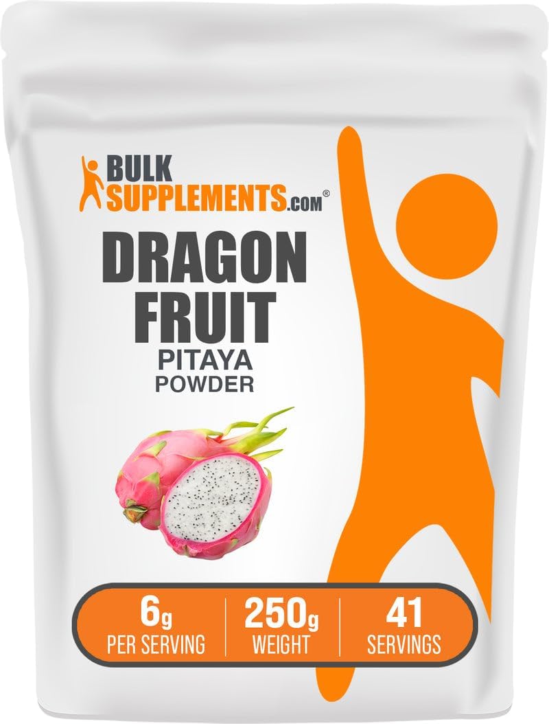 BulkSupplements.com Dragon Fruit Powder - Pink Pitaya Powder - Gluten-Free, 6g per Serving, 100g (3.5 oz) - görsel 7