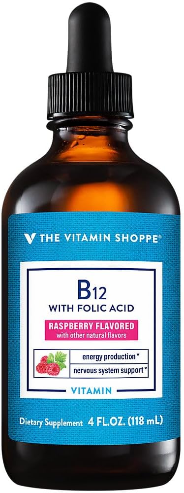The Vitamin Shoppe Vitamin B12 Liquid - Nervous System, Energy & Red Blood Cell Support - görsel 1