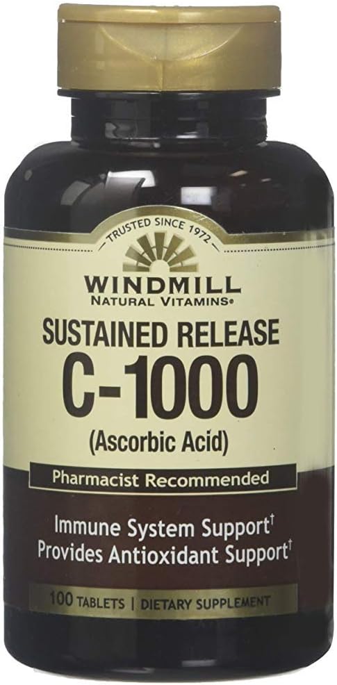 Windmill Vitamin C-1000 Sustained Release Tablets - 100 Tablets (Pack of 3) - görsel 1