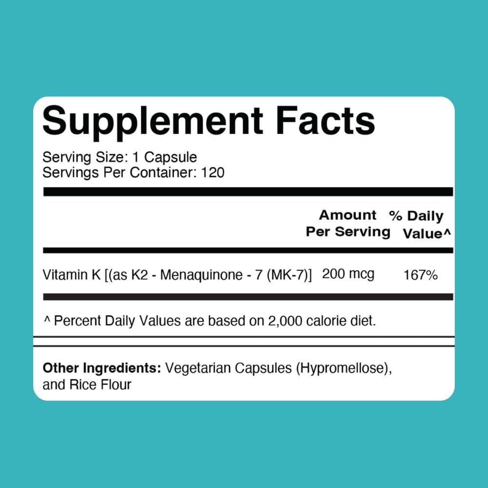 Dr. Colbert, MD Super K2 | Divine Health | MK-7 | Vitamin K2 | 200mcg | 120 Capsules - görsel 3