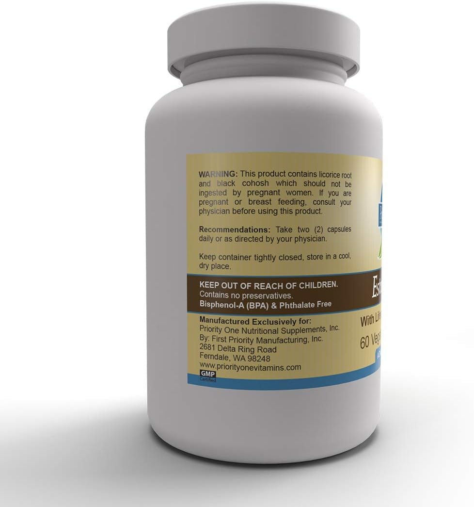 Priority One Estro Flash – Hormonal Support for Mature Women (60 Vegetarian Capsules) - görsel 5