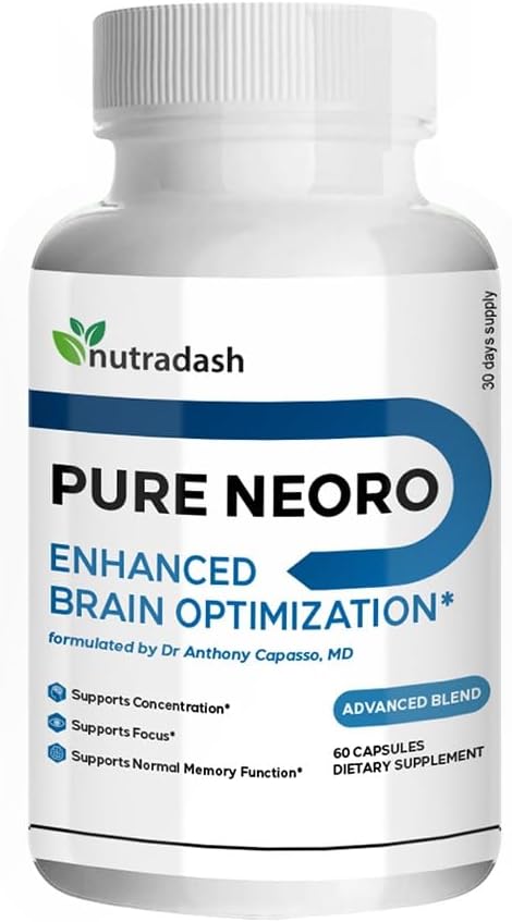 Pure Neoro Enhancer Brain Optimisation - Pure Neoro Brain Supplement - Pure Neoro Boost Advanced Formula (60 Capsules - 1 Month Supply) - görsel 1